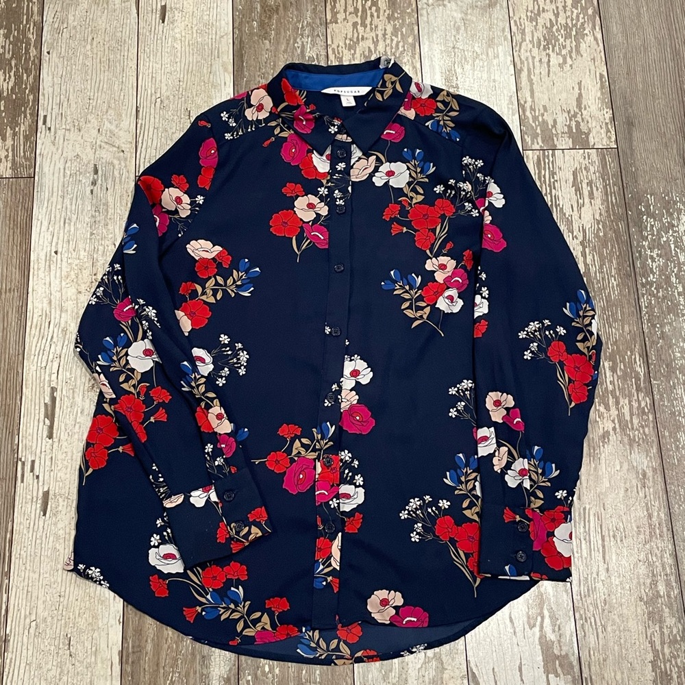 Beautiful floral button down top